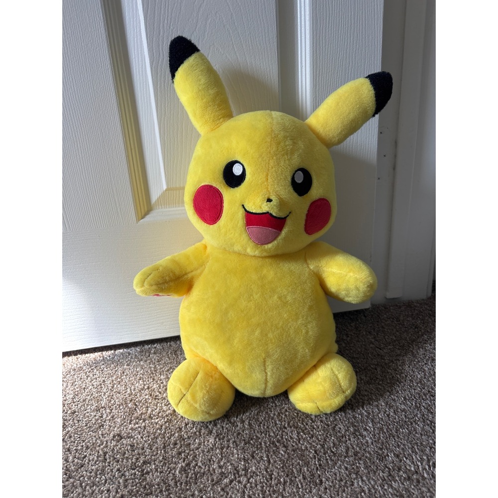 Build-A-Bear Pikachu Plush Kids 15in Yellow Excellent Pokemon Stuffed Animal